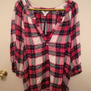 Crown and Ivy flannel blouse